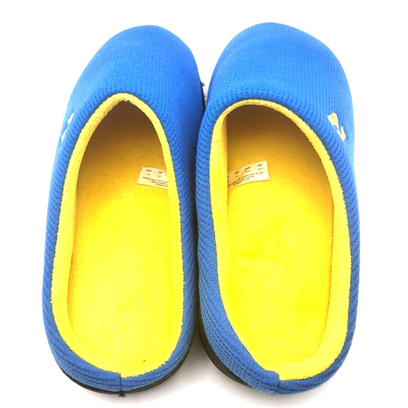 ROCKDOVE Two Tone House Slippers Blue Yellow Mens Size Small 7-8 - Picture 3 of 11